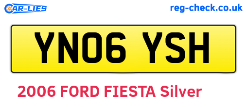 YN06YSH are the vehicle registration plates.
