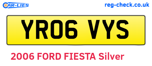 YR06VYS are the vehicle registration plates.