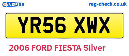 YR56XWX are the vehicle registration plates.