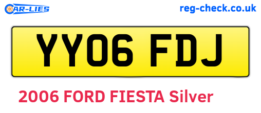 YY06FDJ are the vehicle registration plates.