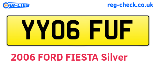 YY06FUF are the vehicle registration plates.