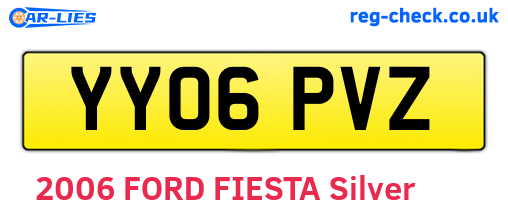 YY06PVZ are the vehicle registration plates.
