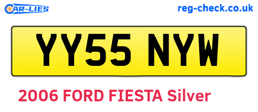 YY55NYW are the vehicle registration plates.