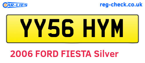 YY56HYM are the vehicle registration plates.