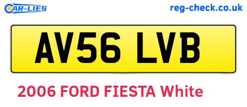 AV56LVB are the vehicle registration plates.