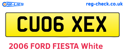CU06XEX are the vehicle registration plates.