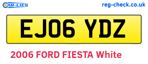 EJ06YDZ are the vehicle registration plates.