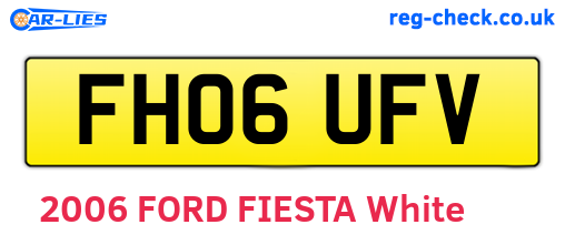 FH06UFV are the vehicle registration plates.
