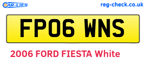 FP06WNS are the vehicle registration plates.