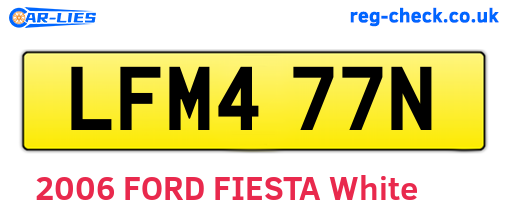 LFM477N are the vehicle registration plates.