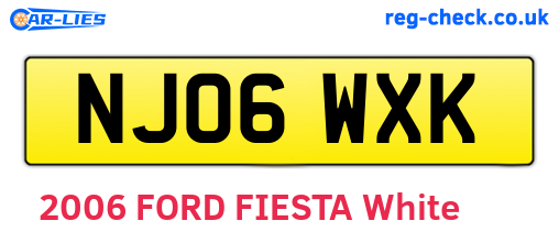 NJ06WXK are the vehicle registration plates.