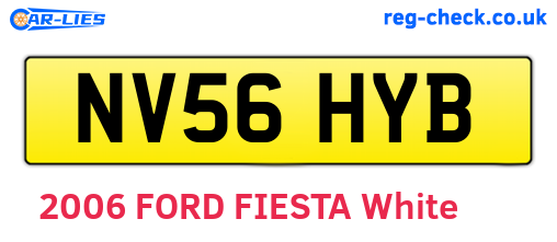 NV56HYB are the vehicle registration plates.