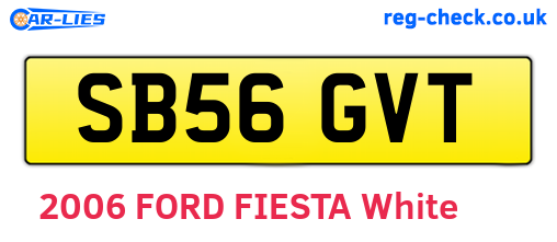 SB56GVT are the vehicle registration plates.