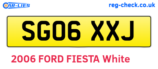 SG06XXJ are the vehicle registration plates.