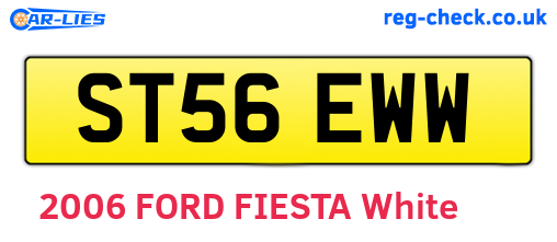 ST56EWW are the vehicle registration plates.