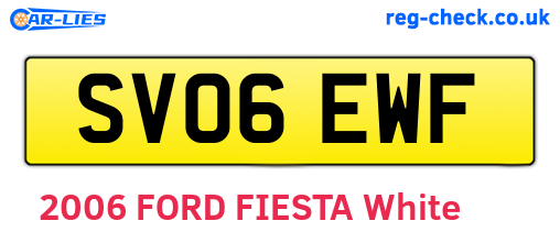 SV06EWF are the vehicle registration plates.
