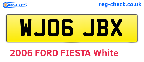 WJ06JBX are the vehicle registration plates.