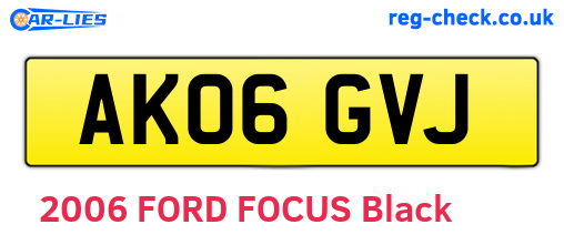 AK06GVJ are the vehicle registration plates.