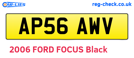 AP56AWV are the vehicle registration plates.