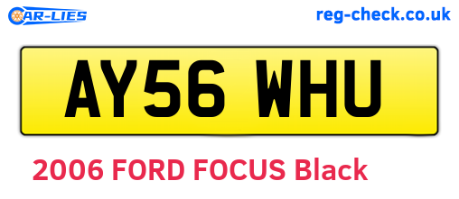 AY56WHU are the vehicle registration plates.