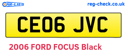 CE06JVC are the vehicle registration plates.