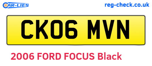 CK06MVN are the vehicle registration plates.