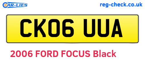 CK06UUA are the vehicle registration plates.