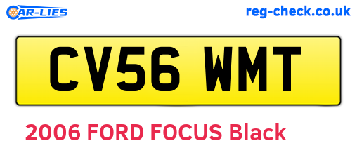 CV56WMT are the vehicle registration plates.