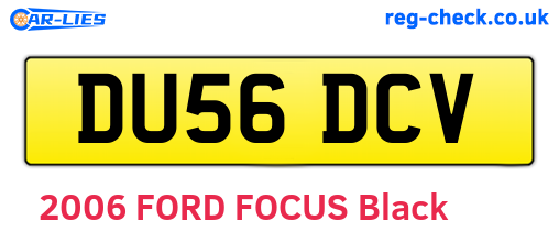 DU56DCV are the vehicle registration plates.