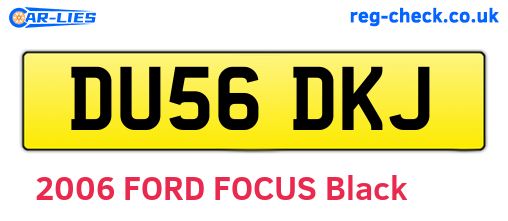 DU56DKJ are the vehicle registration plates.