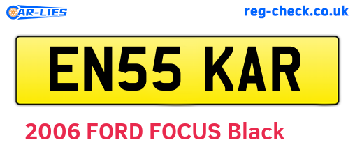 EN55KAR are the vehicle registration plates.