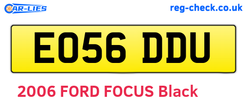 EO56DDU are the vehicle registration plates.