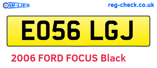 EO56LGJ are the vehicle registration plates.