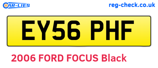 EY56PHF are the vehicle registration plates.