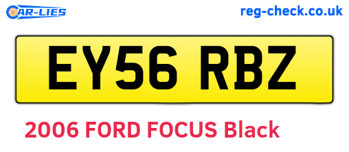 EY56RBZ are the vehicle registration plates.