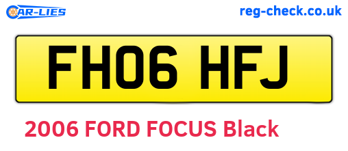 FH06HFJ are the vehicle registration plates.