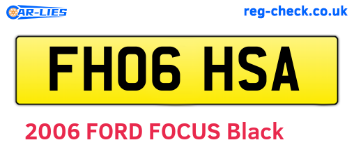 FH06HSA are the vehicle registration plates.