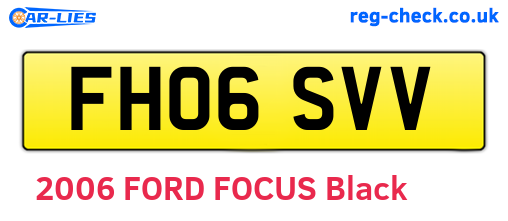 FH06SVV are the vehicle registration plates.