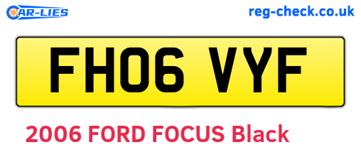 FH06VYF are the vehicle registration plates.