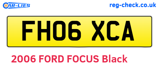 FH06XCA are the vehicle registration plates.