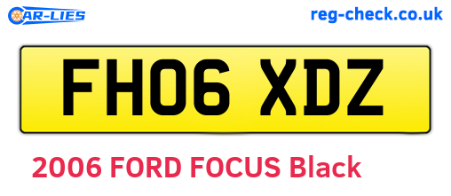 FH06XDZ are the vehicle registration plates.
