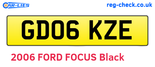GD06KZE are the vehicle registration plates.