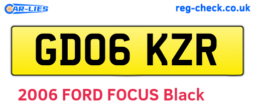 GD06KZR are the vehicle registration plates.