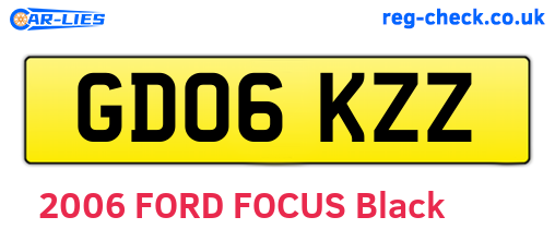 GD06KZZ are the vehicle registration plates.