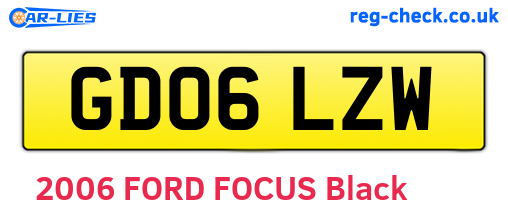 GD06LZW are the vehicle registration plates.