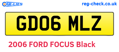GD06MLZ are the vehicle registration plates.