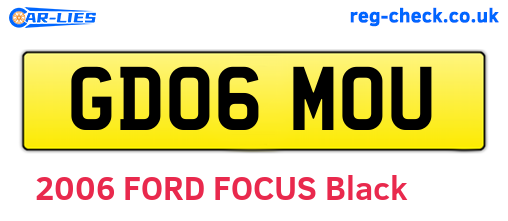 GD06MOU are the vehicle registration plates.
