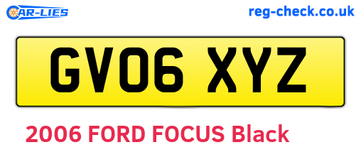 GV06XYZ are the vehicle registration plates.