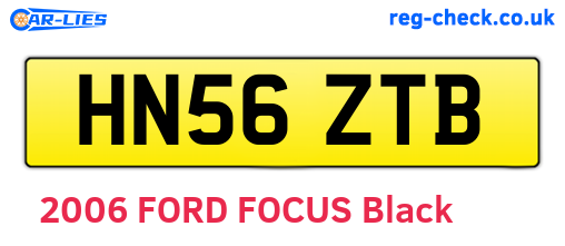 HN56ZTB are the vehicle registration plates.