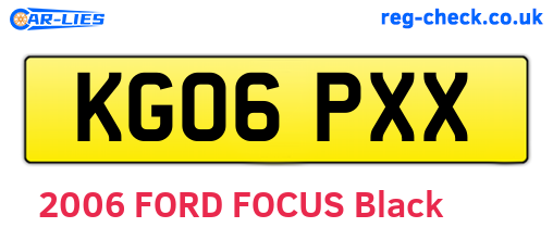 KG06PXX are the vehicle registration plates.